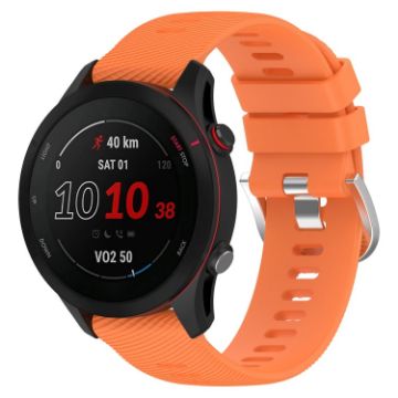 Picture of For Garmin Forerunner255S 18mm Cross Textured Silicone Watch Band (Orange)